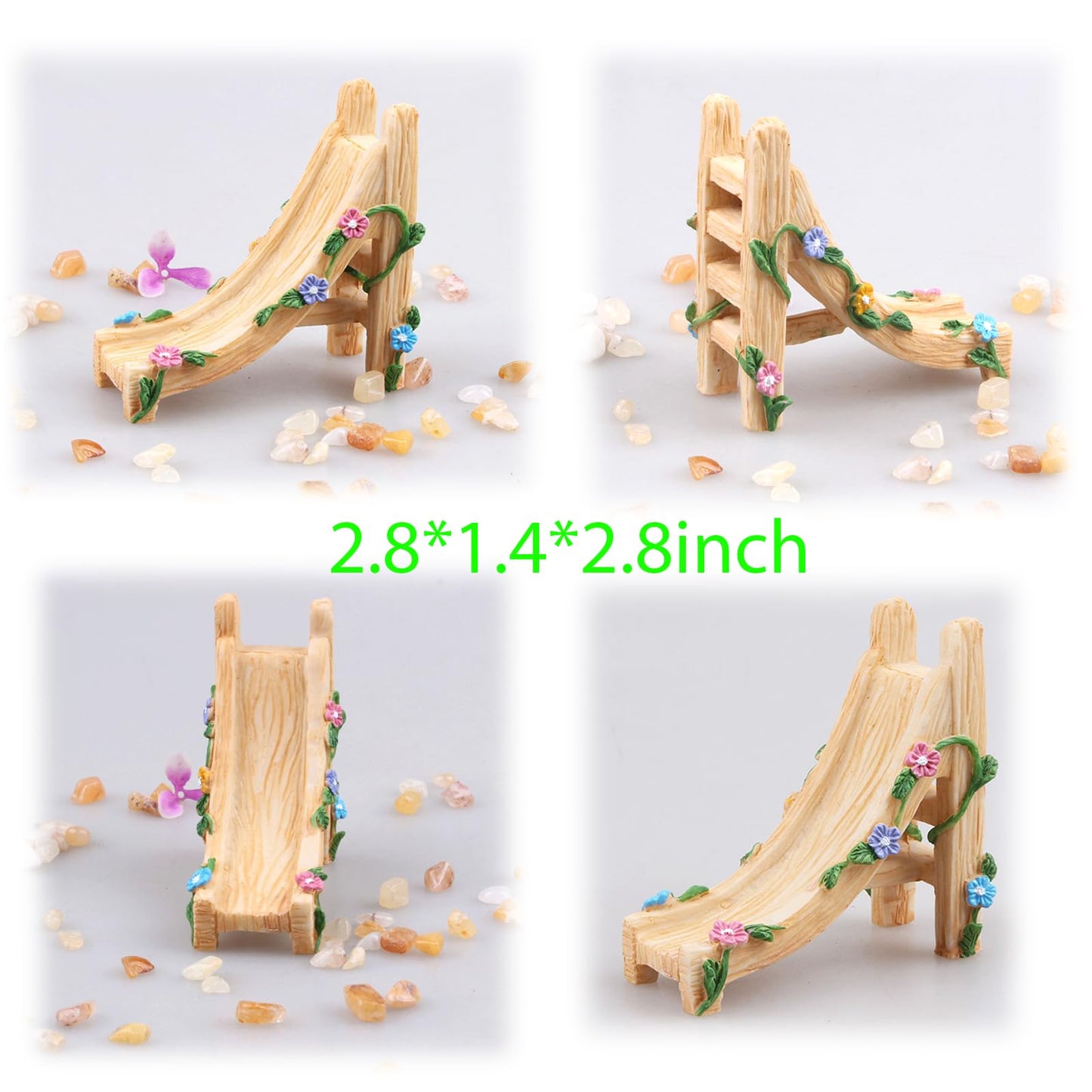 Kai Dream Miniature Fairy Garden Accessories, Resin Slide, 2.8 * 1.4 * 2.8 inches, Decorative Landscape, Dollhouse Decor