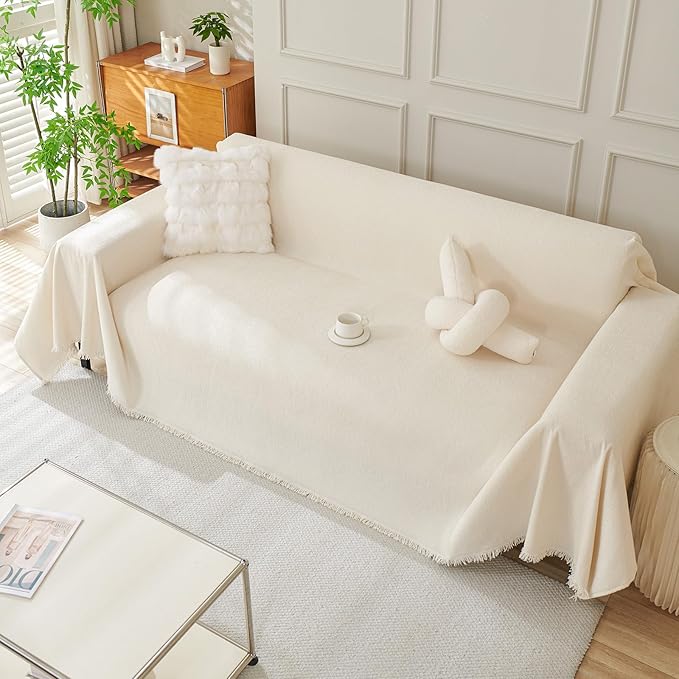 DREAMINGO Sofa Covers Washable Thick Chenille Couch Cover