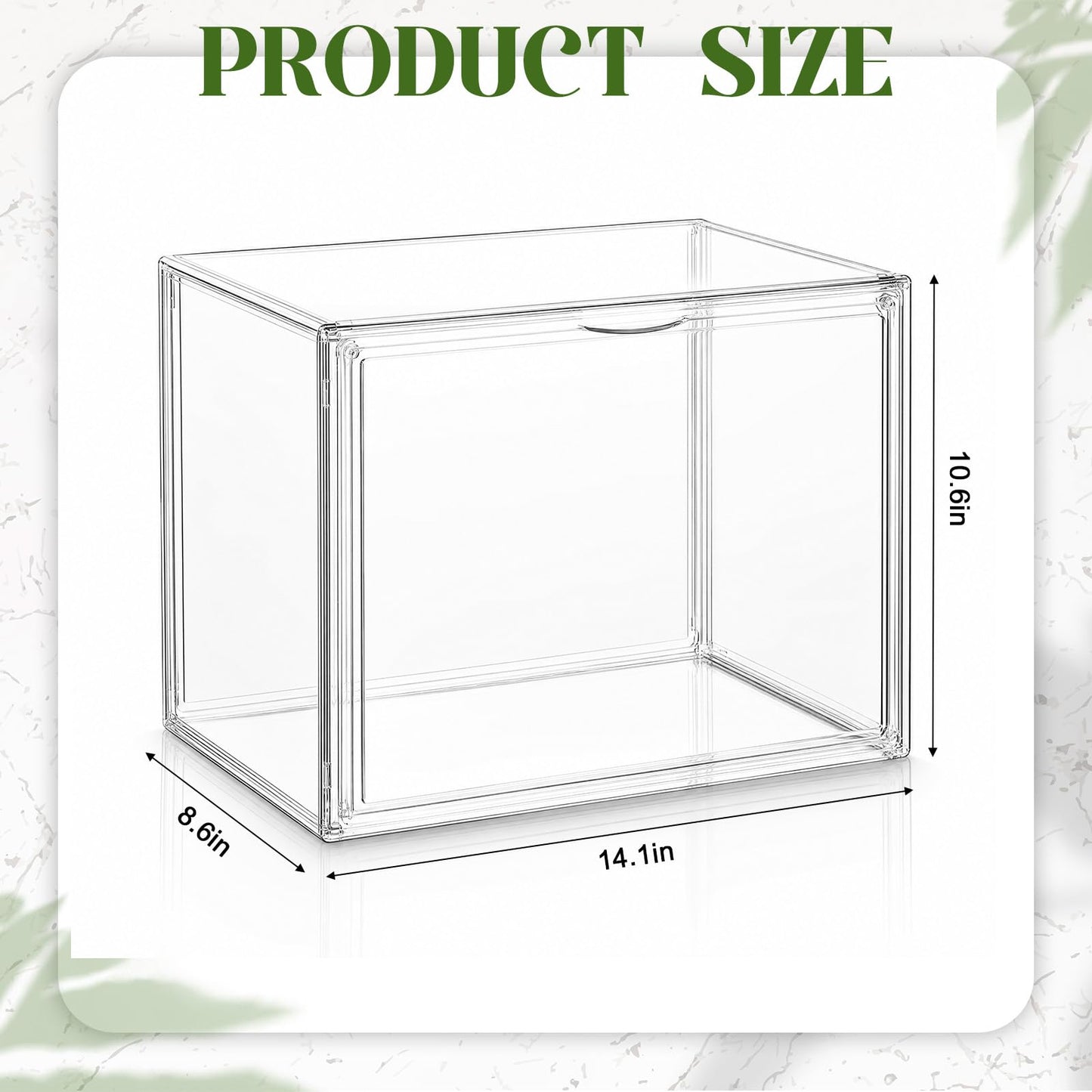 Novabright Mini Greenhouse Indoor, Clear Portable Tabletop Green House with Magnetic Door for Seed Starting, Plant Grow Warmer and Home Gardening Display (14.1 x 10.6 x 9 Inch)