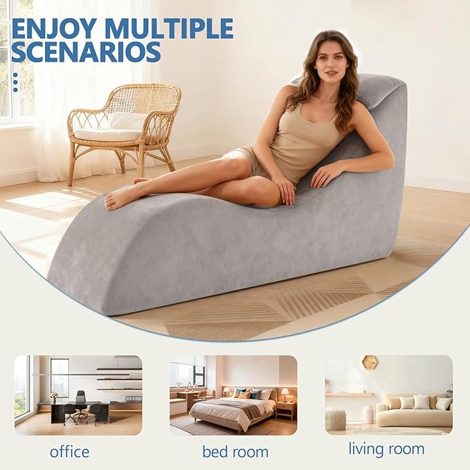 Yoga Chair Lounge for Adult, Yoga Lounge Chair，Ergonomic Chaise Lounge Chair
