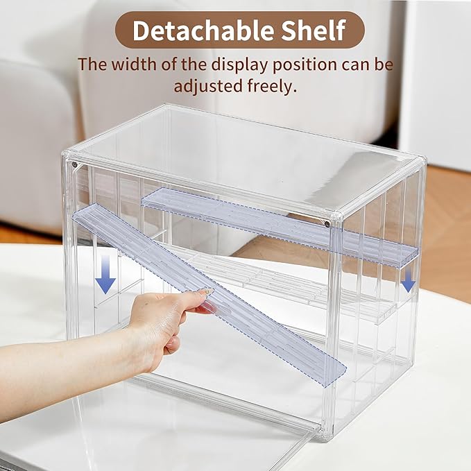 Display Case for Collectibles 4 Layer Updated Adjustable Acrylic Display Case