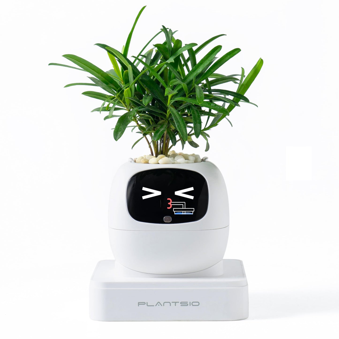 PLANTSIO Ivy Interactive AI Desk Companion, Smart Plant Pet with 100+ Expressions, Cute Indoor Planter for Office Decor, Unique Gift for Plant Lovers & Coworkers(Ivory)