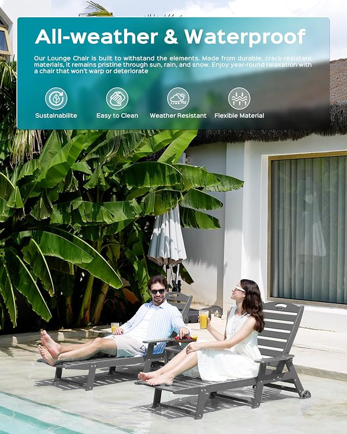 Ciokea Lounge Chair Outdoor, Oversized Chaise Lounge Chair
