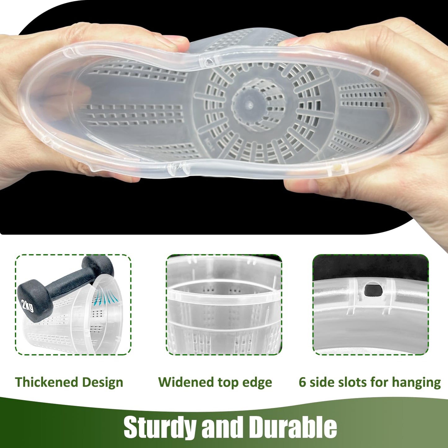 Orchid Pot with Saucers, 9 Pack Orchid Pots with Holes and 12Pcs Plant Stakes, 3 Each of 4.3",5.5",6.1" Clear Plastic Plant Pot for Indoor Outdoor Plants(3 Each of 4.3", 5.5", 6.1" + Saucers)