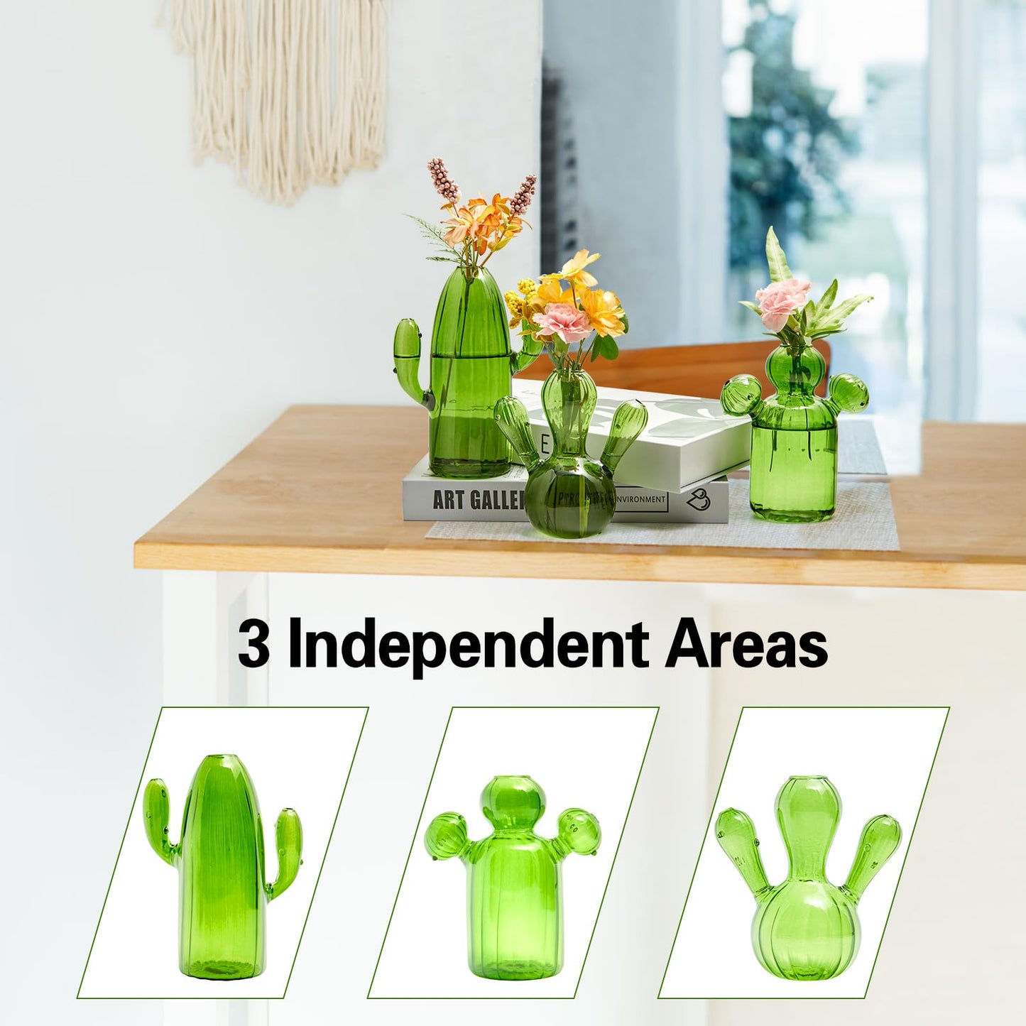 XXXFLOWER Cactus Plant Propagation Station Terrarium Jars for Plant Cuttings Air Plant Holders Unique Glass Flower Vase for Hydroponics Plants for Plant Lovers Home Garden Decor