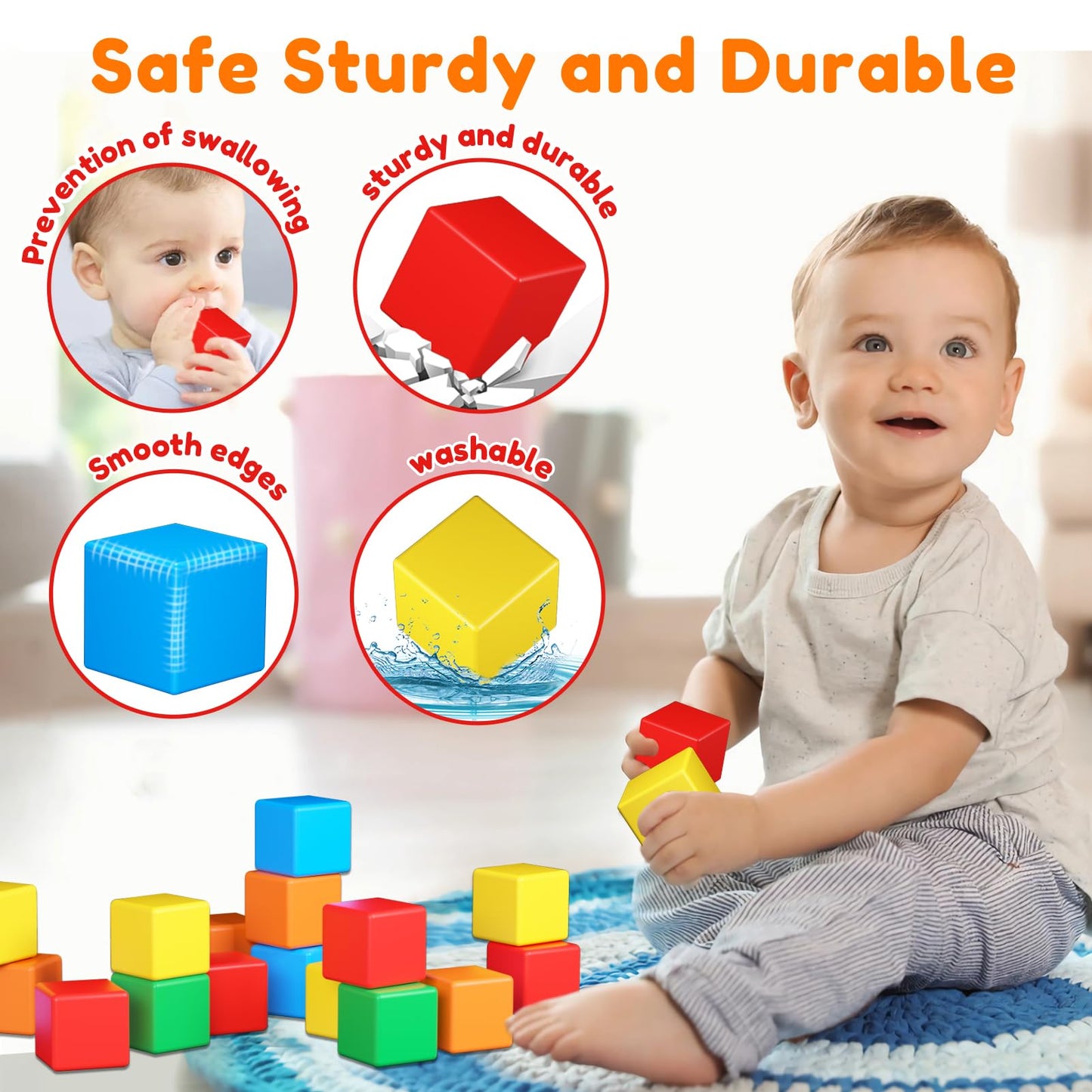 Magnetic Blocks for Toddlers Toys,1.42 Inch Building Blocks Toys for 3 4 5 6 7 8+Years Old Boys Girls, Magnetic Cubes for Kids STEM Montessori Toy Educational Sensory Magnet Toy for Kids Age 1-3 3-5