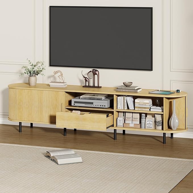 86.6" Mid-Century TV Stand
