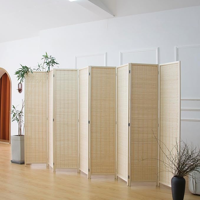 Furnnylane 8 Panel Bamboo Room Divider