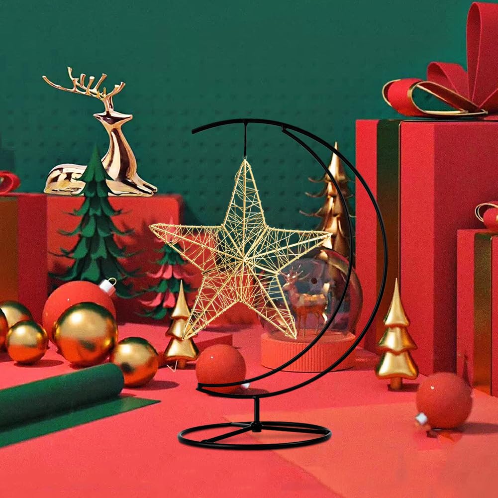 CXLE Ornament Display Stand - Iron Pothook Stand for Hanging Glass Globe, Air Plant Terrarium, Witch Ball, Christmas Ornament and Home Wedding Decoration