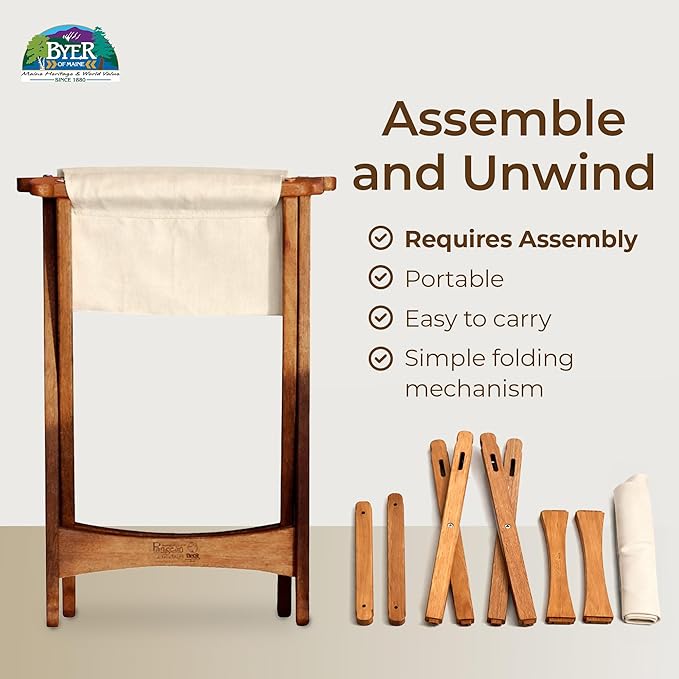 BYER OF MAINE Pangean Folding Stool – Canvas Camp & Wood Camp Stool