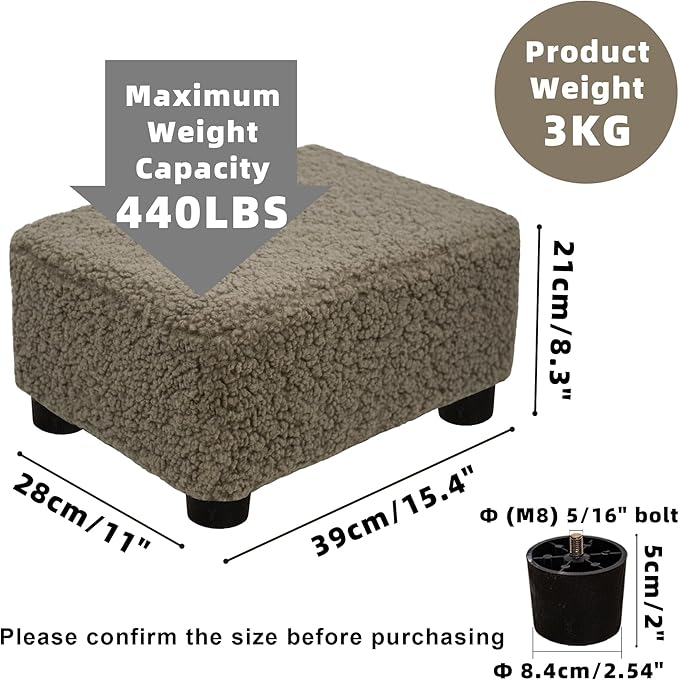 CAROLMADE Small Foot Stool Ottoman Footstool