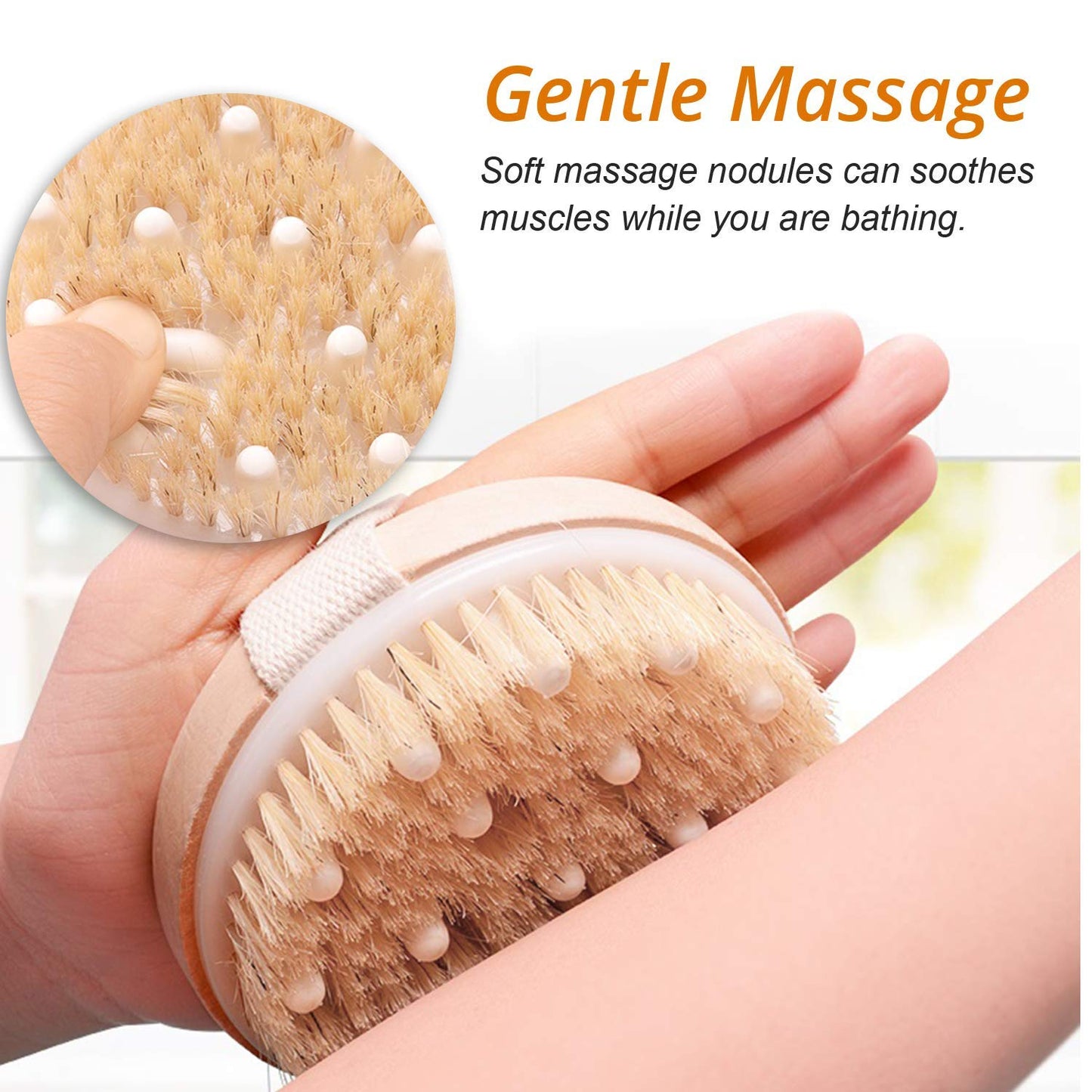 Premium Face Scrubber Set, Facial Cleansing Brush for Exfoliator, Natural Bristle Face Scrubber for Lymphatic Drainage, Unclog Pores, Sensitive Skin, Reduce Ance