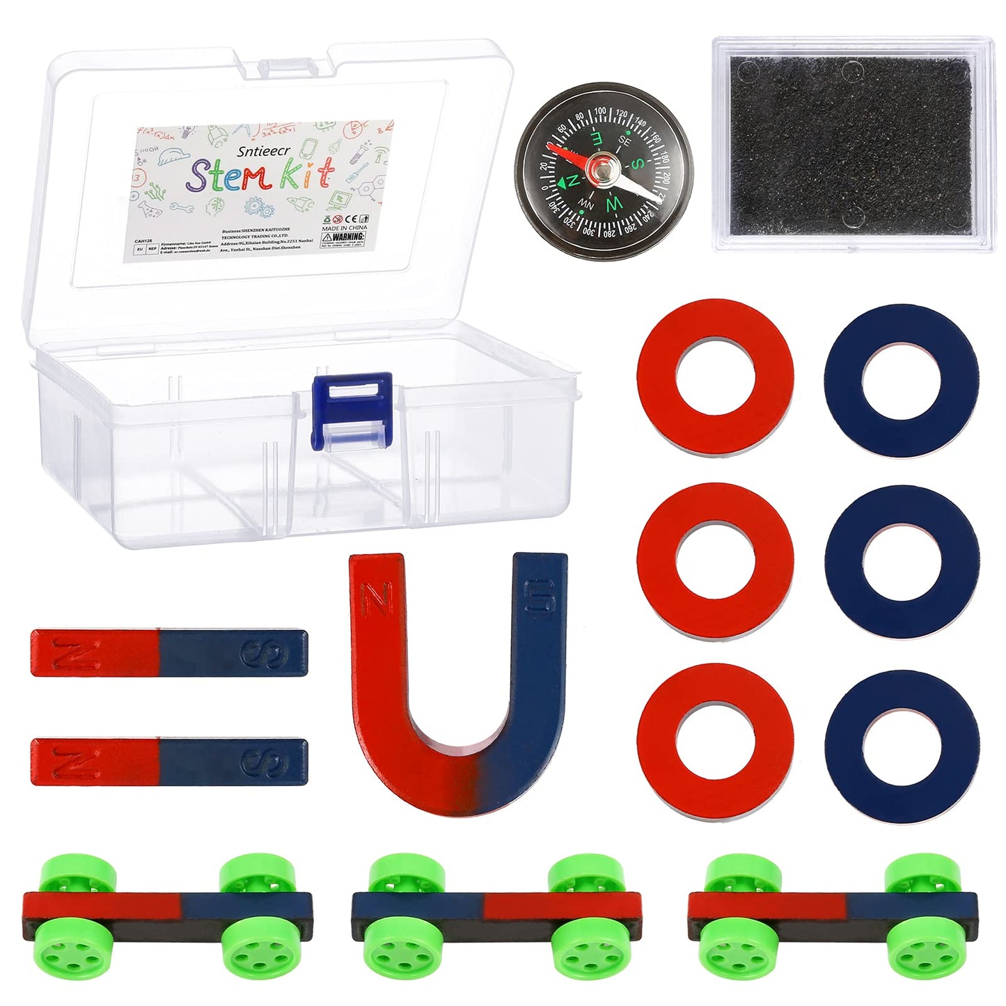 Sntieecr Labs Junior Science Magnetism Set for Experiment Education, Science Experiment Tool Physics Educational Toys Educational Science Kit for Kids Teen