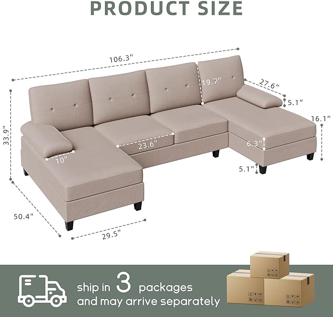 Shintenchi U-Shaped Sectional Couches