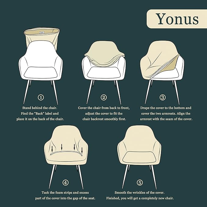 Yonus Dining Room Chair Slipcovers Parsons Chair Covers Sets Armchair Covers