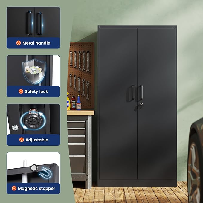 Yizosh Metal Garage Storage Cabinet