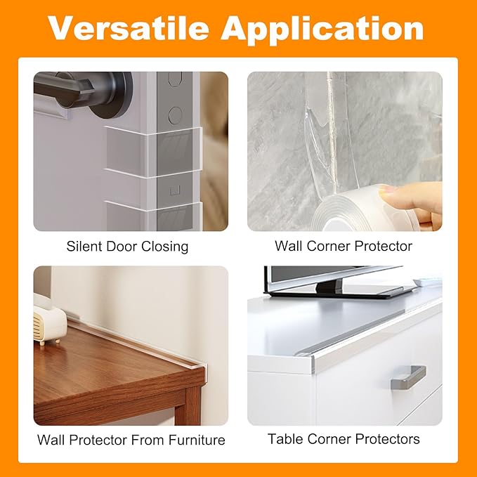 Clear Soft Corner Protectors for Furniture Strip, 1.18 in x 6.6 FT, Sharp Edge