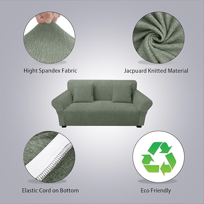 Loveseat Slipcover with 2 Pillow Cover