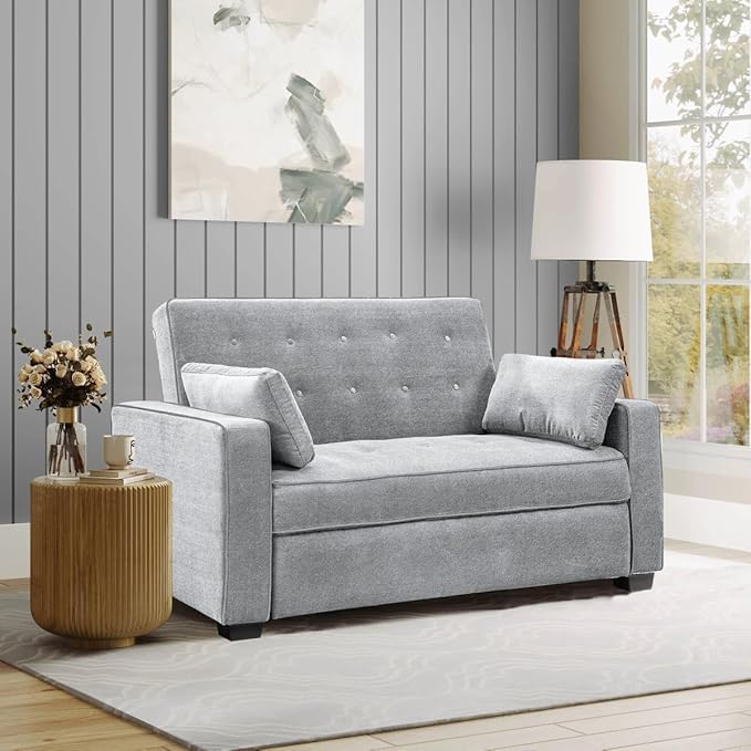 Serta Ainsley 72.6" Convertible Sleeper Sofa, Queen Size, Dreamcoil Comfort