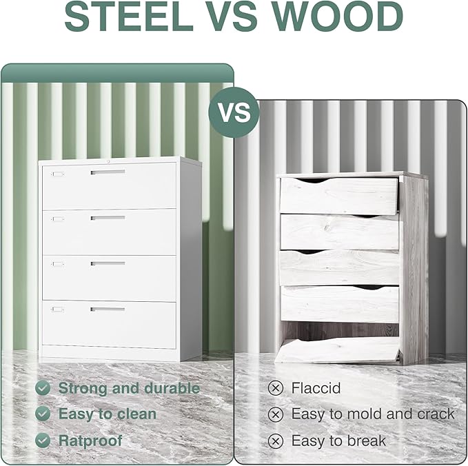 Letaya 4 Drawer File Cabinet