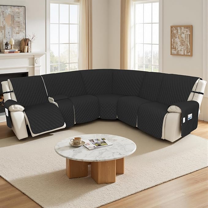 Arfntevss Recliner Sectional Couch Covers 1OO% Waterproof L Shape Sofa Cover