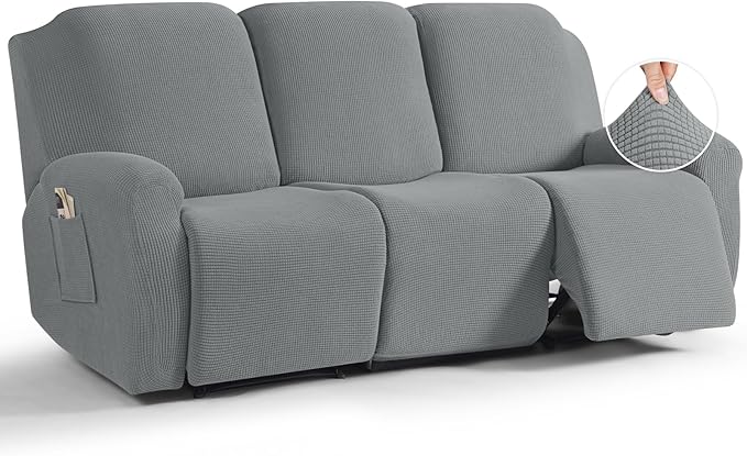 TAOCOCO Recliner Sofa Covers 8-Pieces Stretch Large Couch Covers
