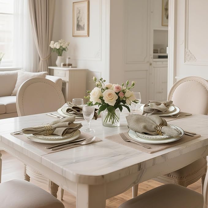 BALCONY & FALCON Cloth Napkins Set of 6 Washable Linen Napkins Absorbent