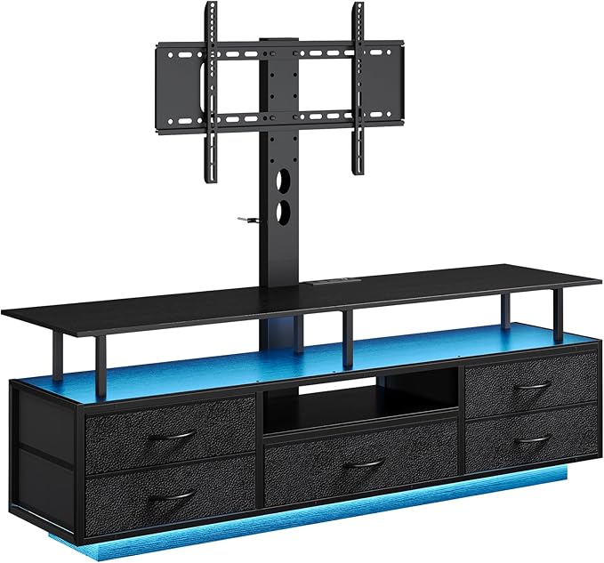 BTHFST TV Stand with Mount for 32/55/65/70 inch TVs, 51.2" LED TV Stand with