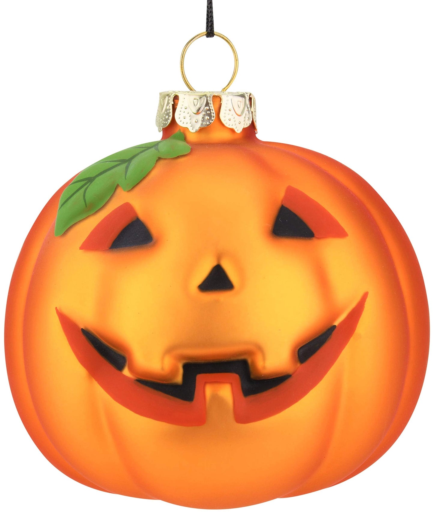 Tree Buddees Jack-O-Lantern Pumpkin Decoration Blown Glass Ornament Halloween, Thanksgiving, Christmas Ornaments