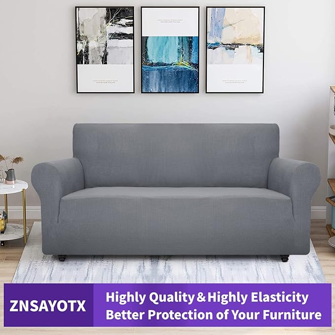 ZNSAYOTX Super Stretch Couch Cover Universal Sofa Covers