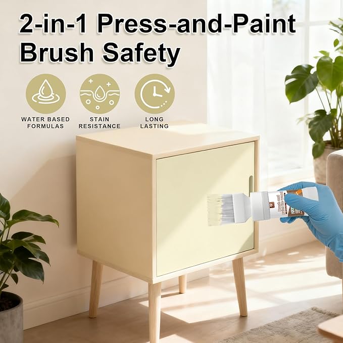 Beige Touch-Up Paint for Furniture, Metal No Sanding, Fast Drying, Water Based