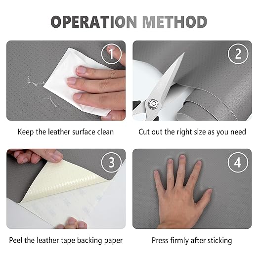 Leather Repair Patch, Breathable Perforated Self Adhesive Repair Patch