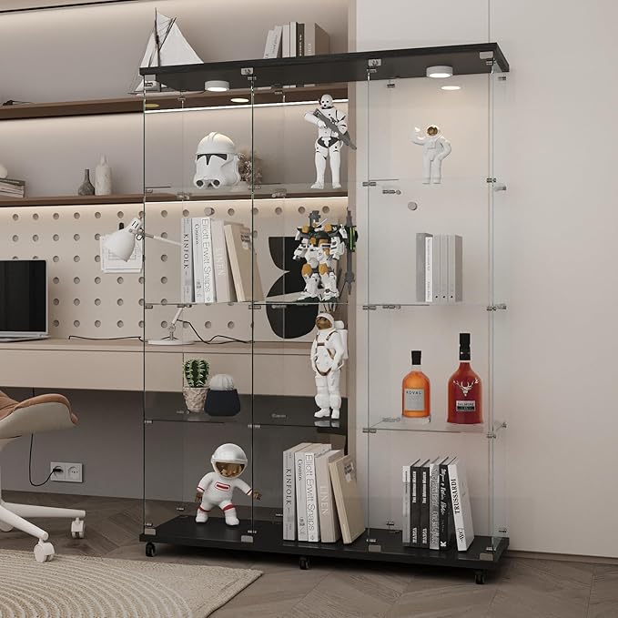 LFT HUIMEI2Y Glass Display Cabinet 12 Shelves
