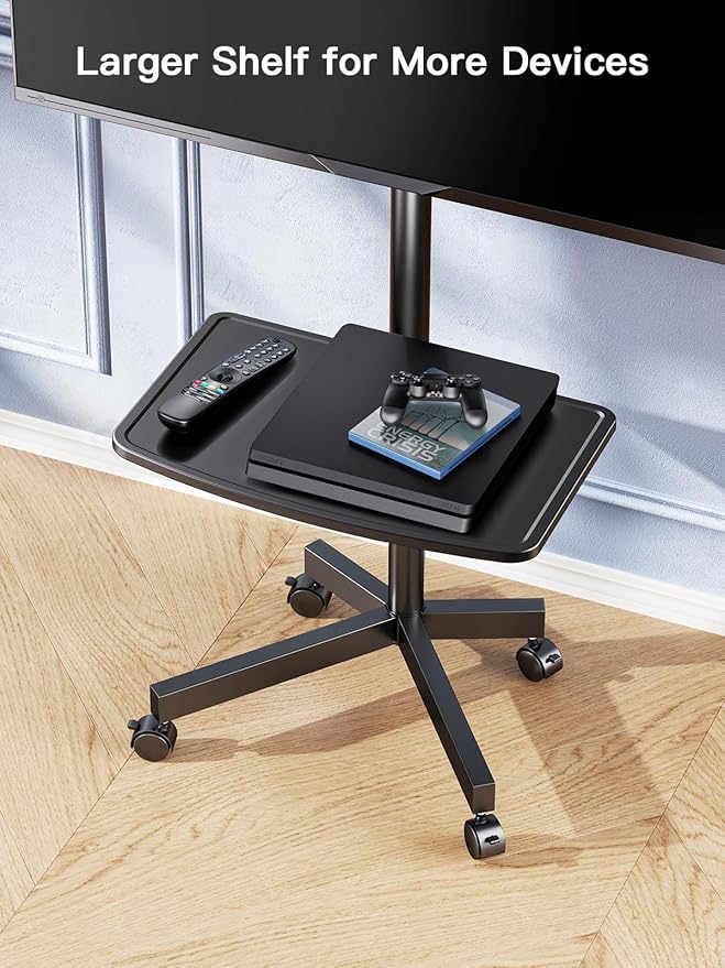 PERLESMITH Rolling TV Stand on Wheels