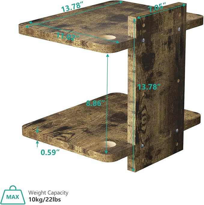 WALI Floating TV Shelf, 2 Tier Projector Shelf