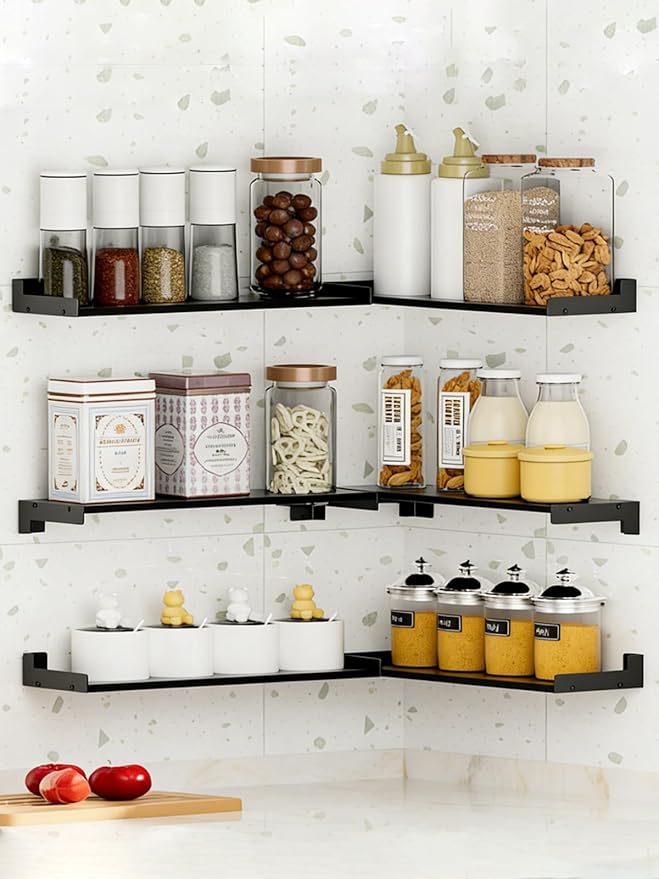 Floating Shelves for Wall, Shelves for Decor Storage Set of 6, Wall Mounted