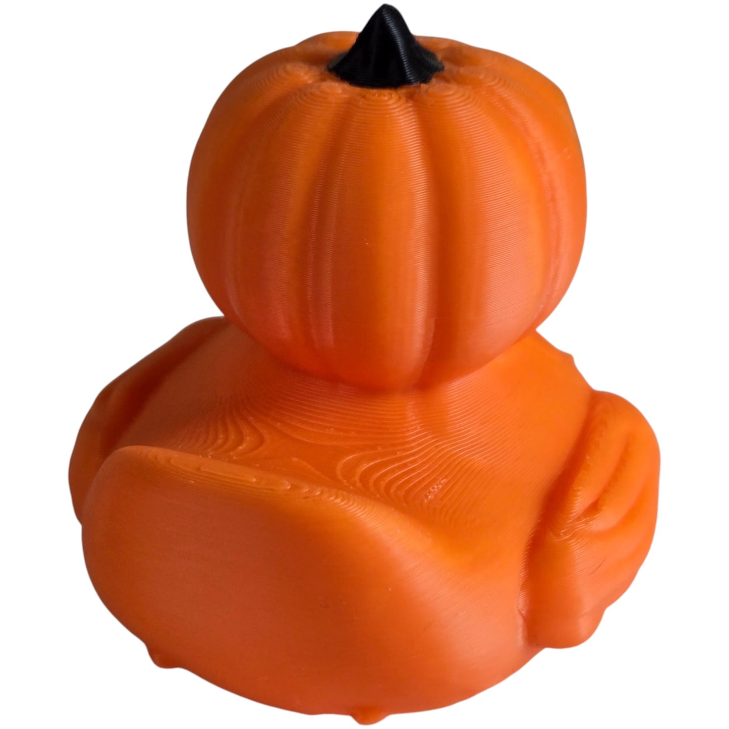 Jack-O'-Lantern Duck Collectible Figurine - Striking Pumpkin Design for Halloween Desk Decor and Gift Display - 3D Printed in Canada
