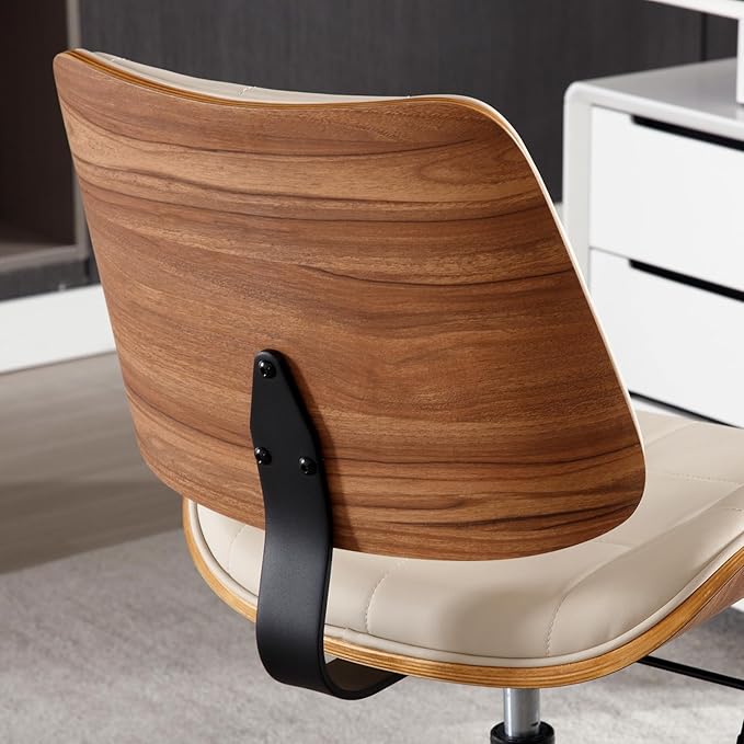 Home Office Desk Chair with Wheels, Adjustable Height Armless Office Chair