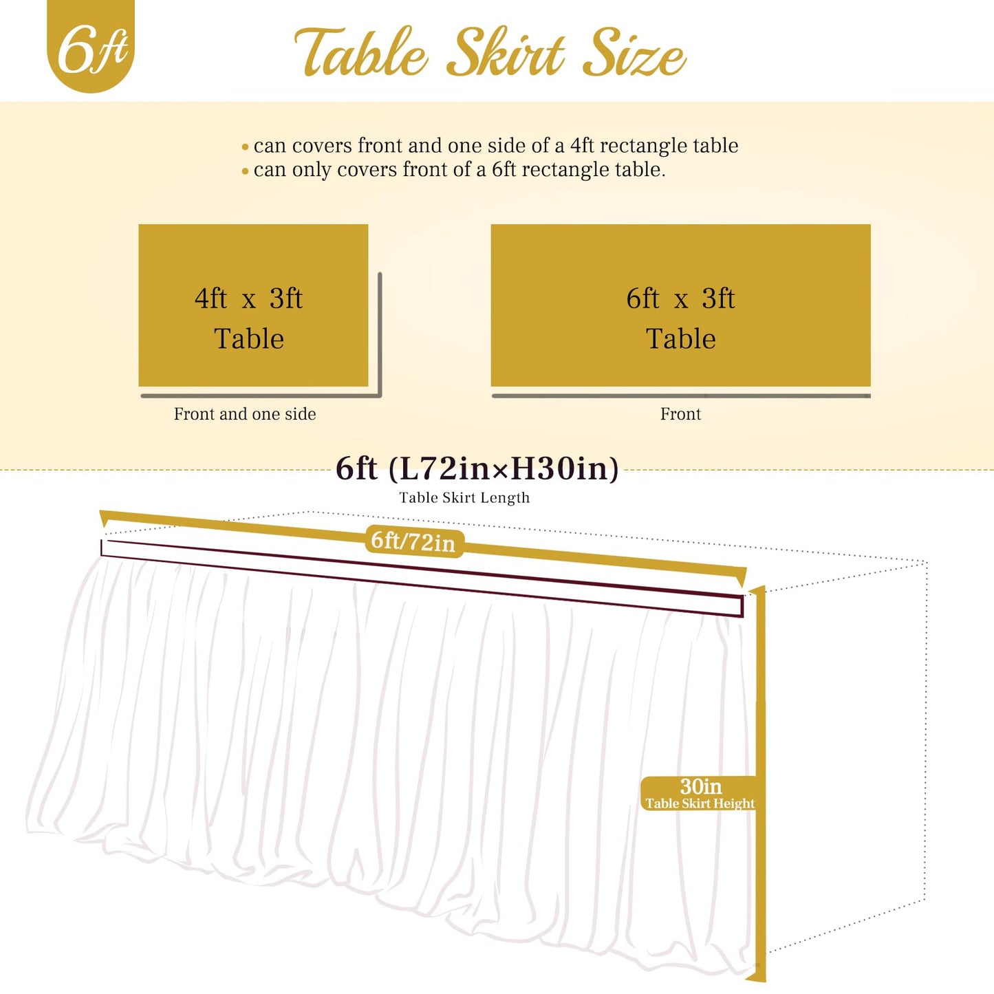Suppromo 6ft Pink Tulle Table Skirt Baby Shower Tablecloth for Rectangle Tables or Round Tables Pink Ruffle Tutu Table Skirts Desk Skirt for Princess Girls Birthday Party Cake Dessert Decorations