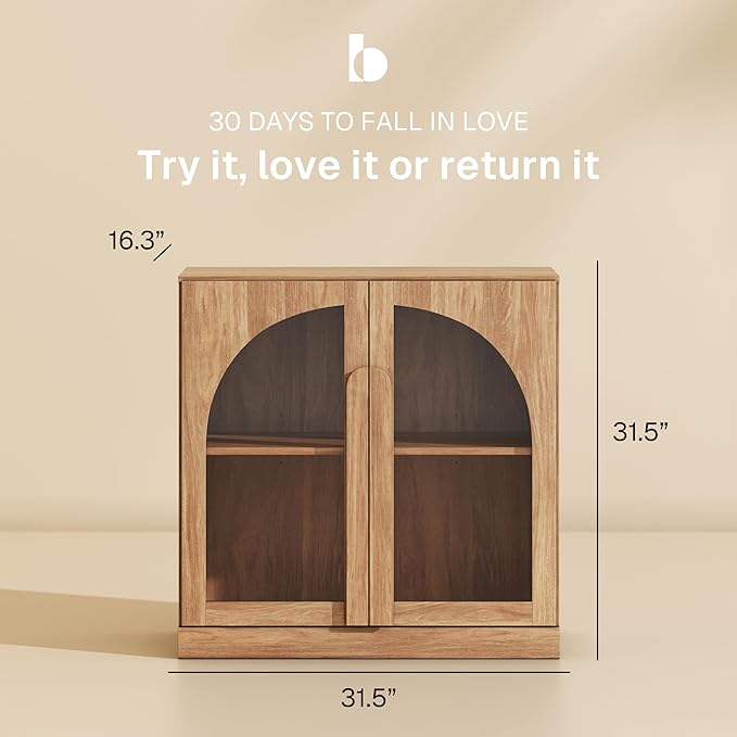 BELLEZE Bijou Set of 4 Wall-to-Wall Storage Cabinets