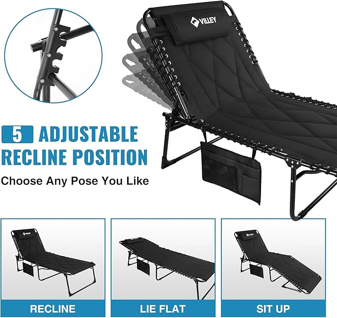 VILLEY Oversized Padded Chaise Lounge