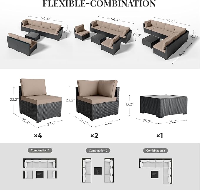 WWR Patio Furniture Set 7 Piece