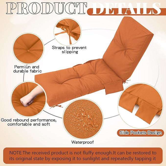 Kigley Outdoor Chaise Lounge Cushions