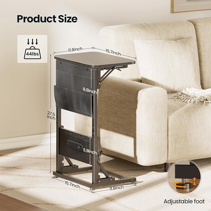 HLDIRECT C Shaped End Table