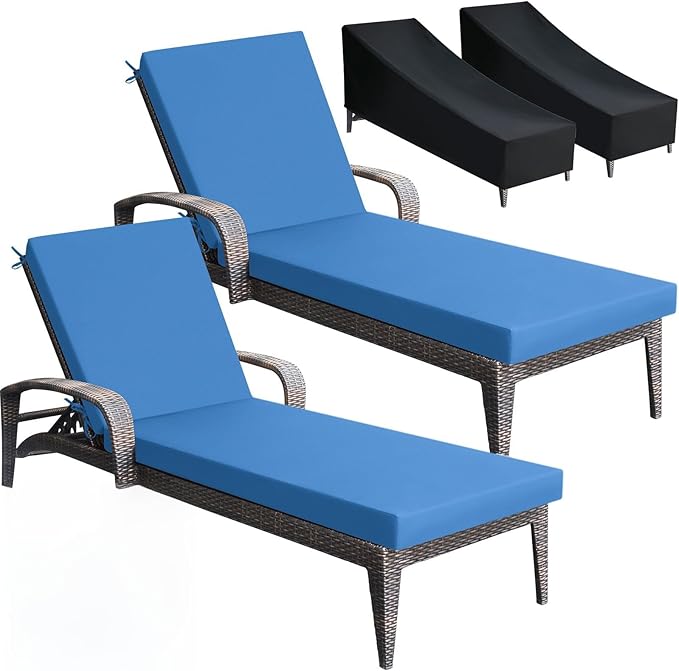 Patelai 2 Set Outdoor Chaise Lounge Cushions