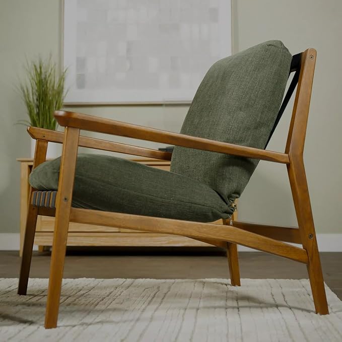Grain Wood Furniture Solid Wood Mid Century Lounge Chair