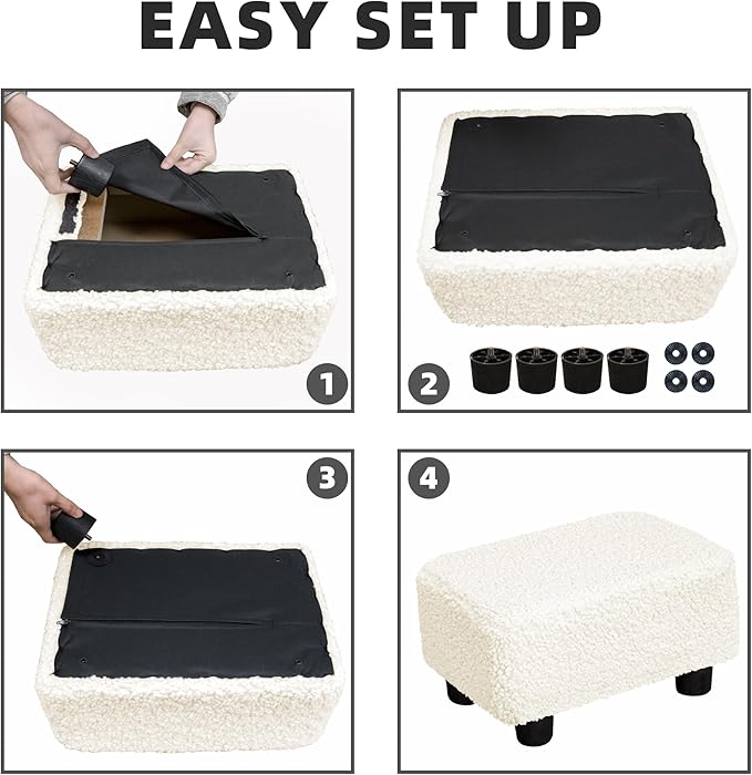 CAROLMADE Small Foot Stool Ottoman Footstool