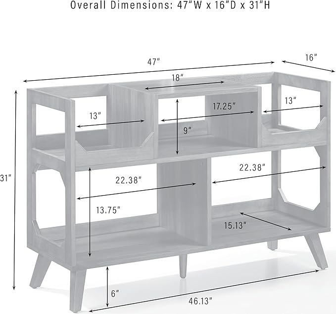 Crosley Furniture Asheville Mid-Century Modern Media Console Record Player Stand