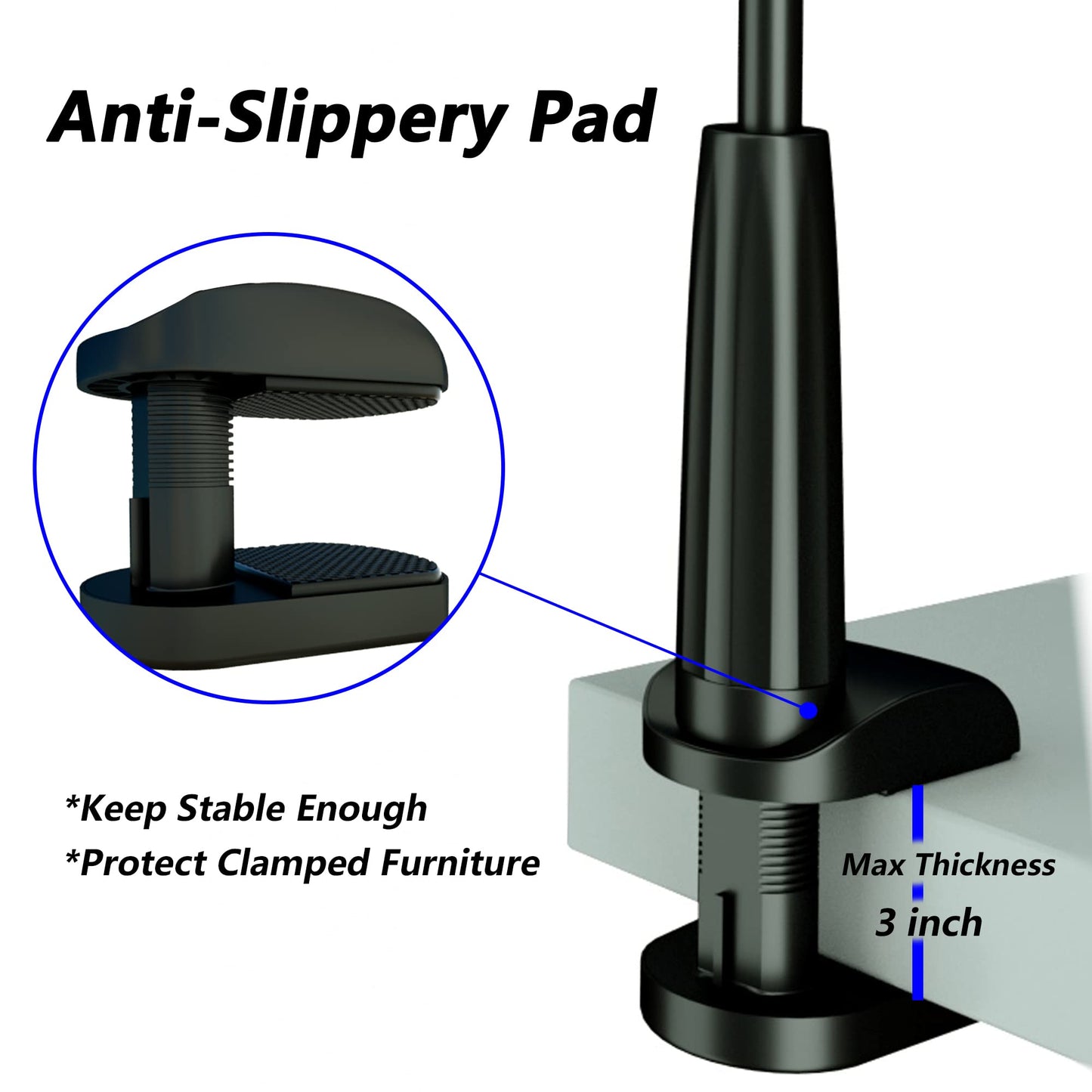 MAGIPEA Phone Holder for Bed, Gooseneck Phone Holder for Desk, Cell Phone Mount with Flexible Long Arm, Compatible with iPhone 17/16 Pro Max, 15, 14, and Other 3.5–7" Devices