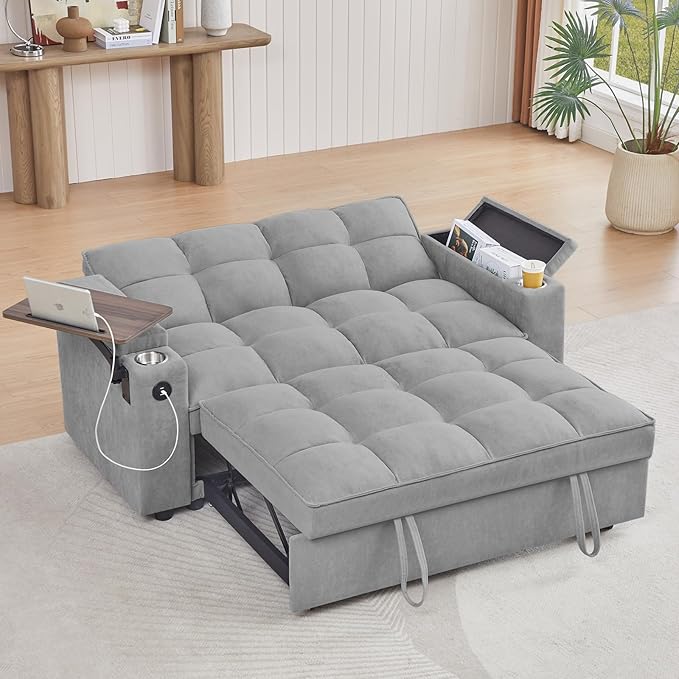 Auvsoce 65'' Convertible Sleeper Sofa Bed